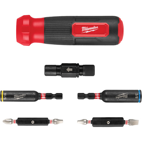 8-IN-1 Multi-Bit & Nut Driver with SHOCKWAVE Impact Duty Bits & Nut Drivers, 8-1/3" L, Cushion Grip Handle Solutions industrielles ALPHA