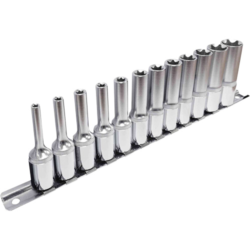 Jeu de douilles externes Torx, 12 Mcx, Prise de 3/8", Profond Solutions industrielles ALPHA