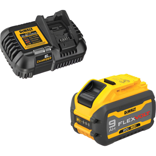 MAX FLEXVOLT Battery & Charger Kit, Lithium-Ion, 20 V/60 V, 9 Ah Solutions industrielles ALPHA