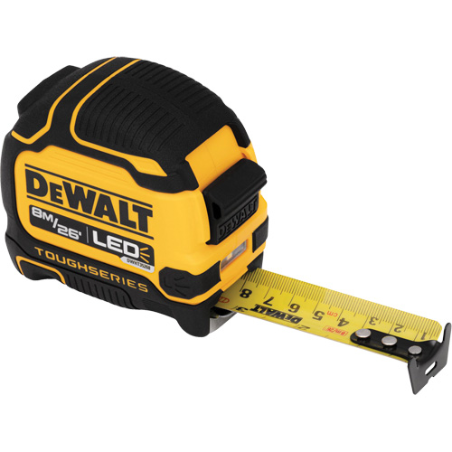 TOUGHSERIES Lighted Tape Measure, 26'/8 m, Imperial & Metric Graduations Solutions industrielles ALPHA
