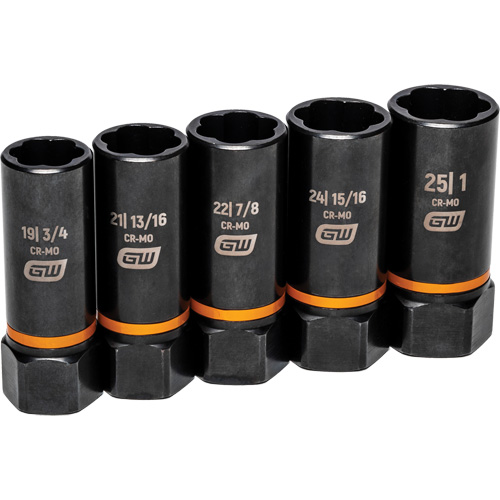 Jeu de douilles d'extraction Bolt Biter, 5 Mcx, Chocs, Prise de 1/2", Profond Solutions industrielles ALPHA