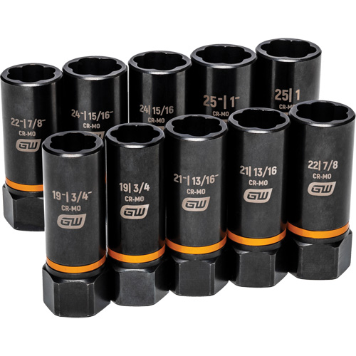 Jeu de douilles d'extraction Bolt Biter, 10 Mcx, Chocs, Prise de 1/2", Profond Solutions industrielles ALPHA