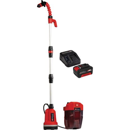 Pompe &agrave; eau propre pour baril de pluie sans fil avec batterie 4 Ah et ensemble de d&eacute;part de chargeur, 18 V, 792,5 gal./min Solutions industrielles ALPHA