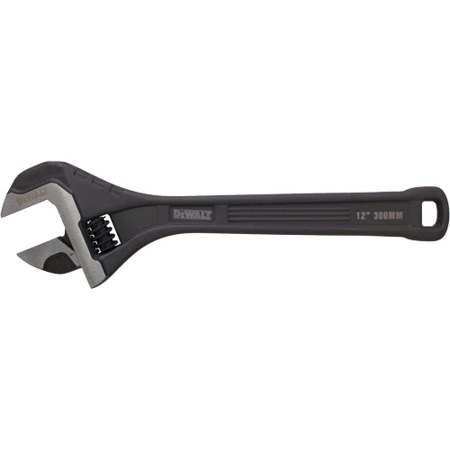 All Steel Adjustable Wrench, 12" L, Black/Plain Solutions industrielles ALPHA
