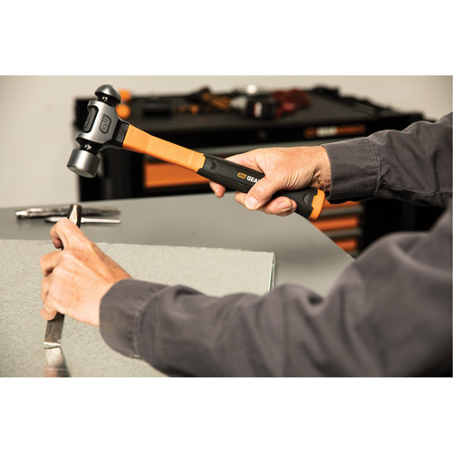 Ball Pein Hammer, 24 oz. Head Weight, Plain/Polished Face, Fibreglass Handle Solutions industrielles ALPHA