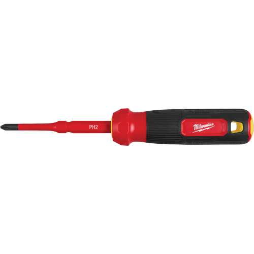 Tournevis &agrave; embouts interchangeables &agrave; tige articul&eacute;e isol&eacute; 1000 V, 2-en-1, 8-4/5" lo, Prise Coussin&eacute;e Solutions industrielles ALPHA