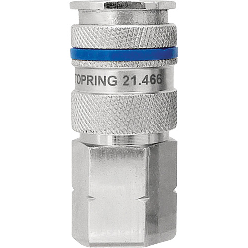 QUIKSILVER Industrial Quick Coupler, Nickel Plated Brass, 3/8", Female NPT, 435 PSI Solutions industrielles ALPHA