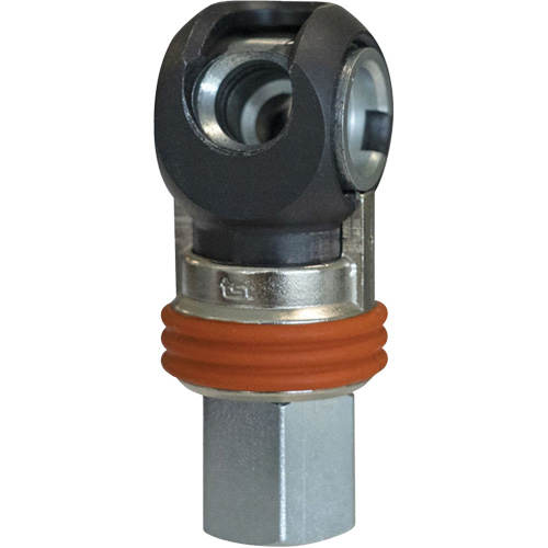 Raccord industriel rapide basculant TOPQUIK SC, Acier nickel&eacute;, 3/8", NPT femelle, 360 PSI Solutions industrielles ALPHA