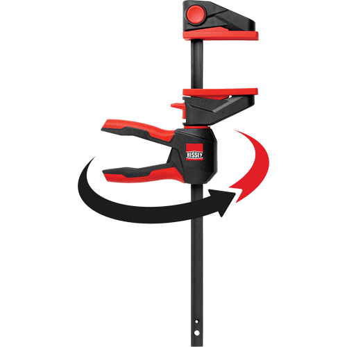 Serre-joints &agrave; g&acirc;chette pour barres &agrave; une main avec poign&eacute;e rotative &agrave; 360°, 4-1/2" (114,3 mm) Solutions industrielles ALPHA