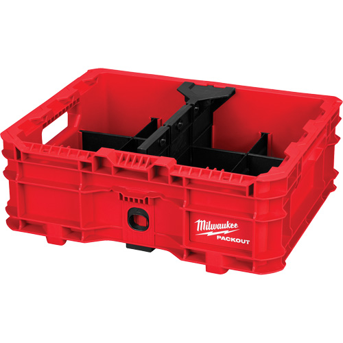 PACKOUT Low-Profile Crate, 15" x 18-5/8" x 6-5/8", Black/Red Solutions industrielles ALPHA