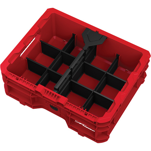 PACKOUT Low-Profile Crate, 15" x 18-5/8" x 6-5/8", Black/Red Solutions industrielles ALPHA