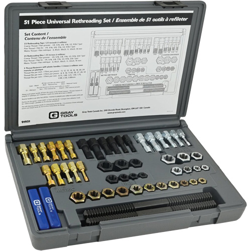 Universal Rethreading Set, 51 Pieces Solutions industrielles ALPHA