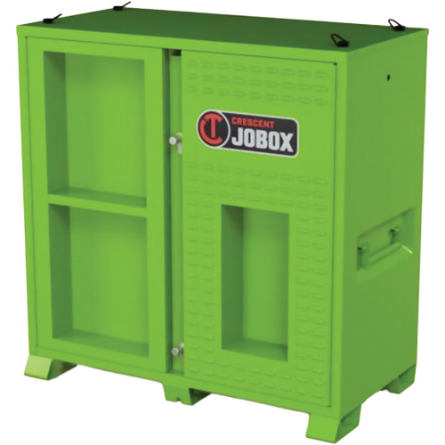 Armoire ventil&eacute;e pour le rangement d'&eacute;PI sur place, Acier, Vert lime haute visibilit&eacute; Solutions industrielles ALPHA