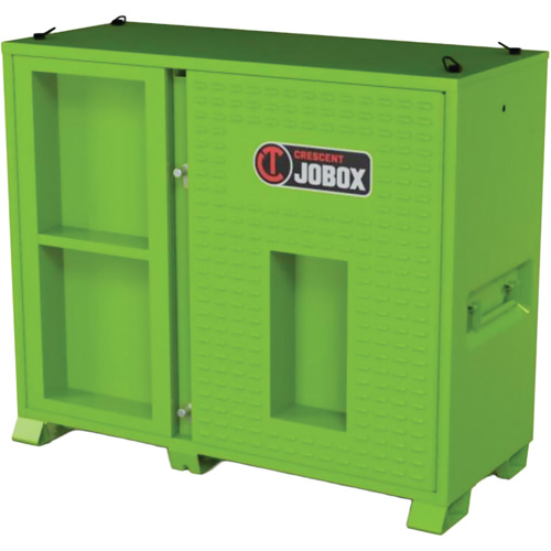 Armoire de rangement d'&eacute;PI sur place, Acier, Vert lime haute visibilit&eacute; Solutions industrielles ALPHA