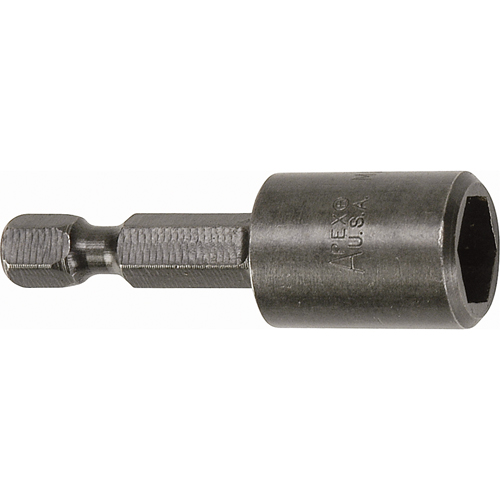 Nutsetter For SAE Sheet Metal Screws, 1/4" Tip, 1/4" Drive, 1-3/4" L, Magnetic Solutions industrielles ALPHA