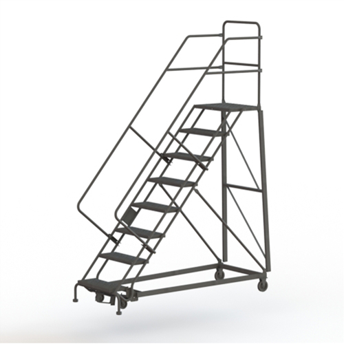 Heavy Duty Safety Slope Ladder, 8 Steps, Perforated, 50° Incline, 80" High Solutions industrielles ALPHA