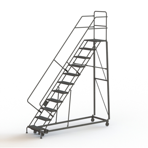 &eacute;chelles robustes en angle de s&eacute;curit&eacute;, 11 marches, Perfor&eacute;, Inclinaison 50°, Hauteur 110" Solutions industrielles ALPHA