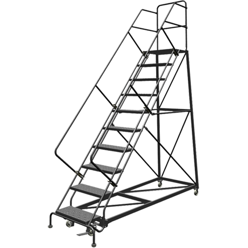 &eacute;chelles en angle de s&eacute;curit&eacute;, 10 marches, Perfor&eacute;, Inclinaison 50°, Hauteur 100" Solutions industrielles ALPHA