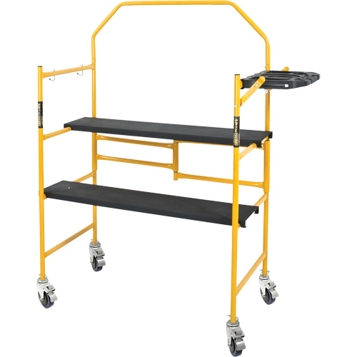 nsemble d'&eacute;chafaudage &agrave; montant de s&eacute;curit&eacute; & tablette pour outils de 4' Jobsite Series, Cadre Acier, 49-1/2" p x 57-3/4" h Solutions industrielles ALPHA