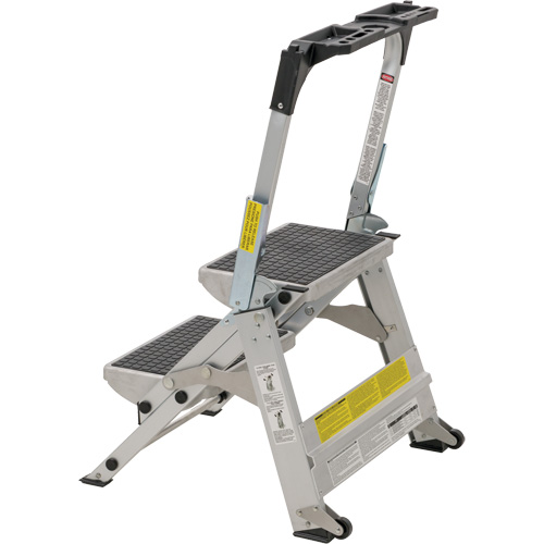 Tilt & Roll Step Stool Ladder, 2 Steps, 23" x 21" x 34.50" High Solutions industrielles ALPHA