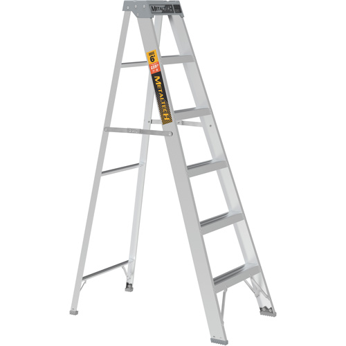 Step Ladder, 6', Aluminum, 225 lbs. Capacity, Type 2 Solutions industrielles ALPHA