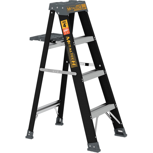 Step Ladder with Paint Tray, 4', Fibreglass, 250 lbs. Capacity, Type 1 Solutions industrielles ALPHA