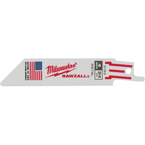 Lames de scie alternative Sawzall, Bim&eacute;tal, 24 Dents par pouce, 4" lo x 3/4" la Solutions industrielles ALPHA
