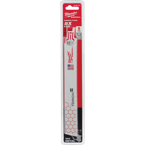 The Torch Sawzall&reg; Blades, Bi-Metal, 10 TPI, 9" L x 1" W Solutions industrielles ALPHA