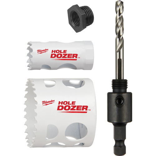 Trousse de scie-cloche Hole Dozer pour verrou de porte, 4 morceaux Solutions industrielles ALPHA
