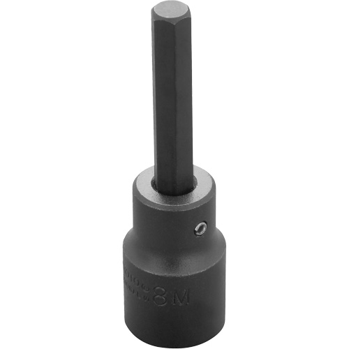 Socket Bit, Hex, 8 mm x 3-1/4" L, 1/2" Drive Solutions industrielles ALPHA