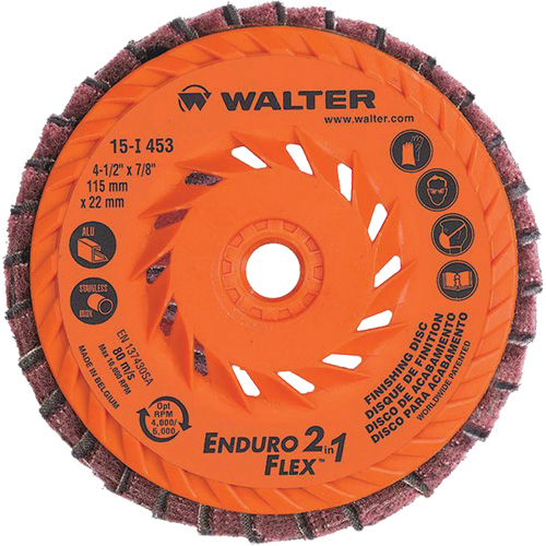 Enduro-Flex 2-in-1 Flap Disc, 4-1/2" x 5/8"-11, 80 Grit, Ceramic Solutions industrielles ALPHA