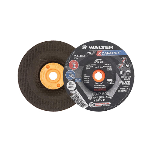 XCAVATOR Grinding Wheel, 5" x 1/4", 5/8"-11 Arbor, Zirconium, Type 27/27S Solutions industrielles ALPHA