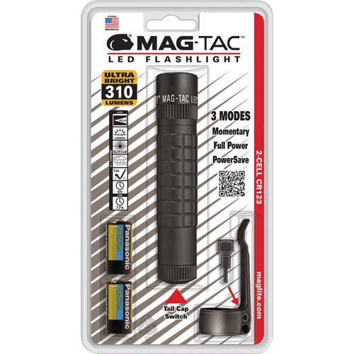 Lampes de poche tactiques Mag-Tac, DEL, 310 lumens, Piles CR123 Solutions industrielles ALPHA