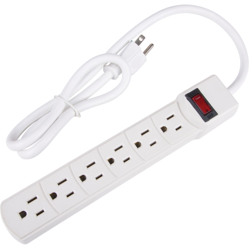 Surge Suppressor, 6 Outlets, 200 J, 1875 W, 3' Cord Solutions industrielles ALPHA