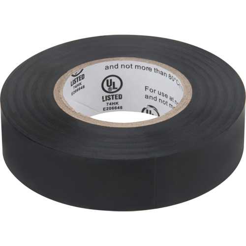 Ruban isolant, 19 mm (3/4") x 18 m (60'), Noir, 7 mils Solutions industrielles ALPHA