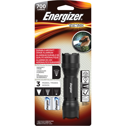 TAC 700 Flashlight, LED, 700 Lumens, CR123 Batteries Solutions industrielles ALPHA
