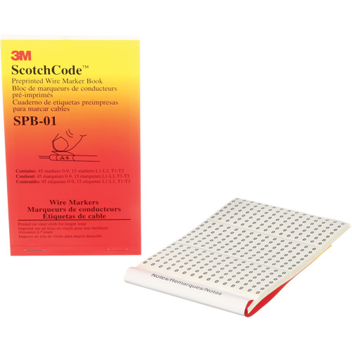 ScotchCode Pre-Printed Wire Marker Book Solutions industrielles ALPHA