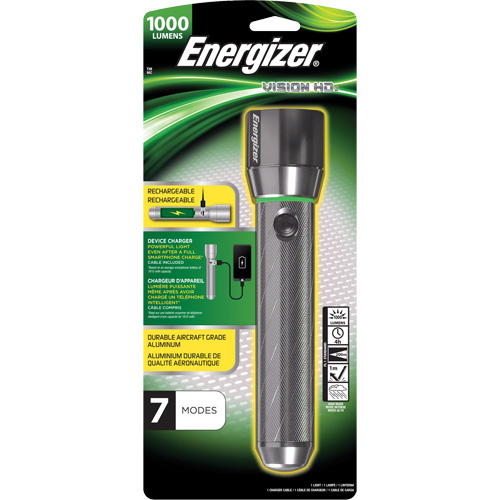 Vision HD Focus Flashlight, LED, 1000 Lumens, Rechargeable Batteries Solutions industrielles ALPHA