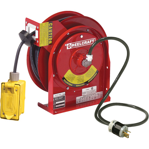 Power Cord Reel, 45', SJEOOW, 12 Gauge, 20 A Solutions industrielles ALPHA