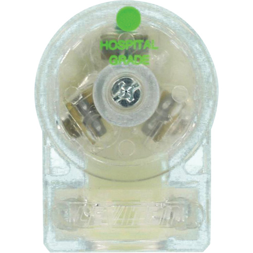 Angled Hospital Grade Extension Plug, Nylon, 15 Amps, 125 V Solutions industrielles ALPHA