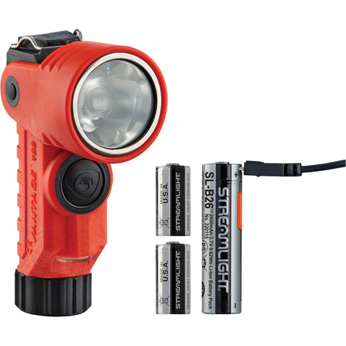 Vantage&reg; 180 X Multi-Fuel Helmet/Right Angle Flashlight, LED, Rechargeable/CR123A Batteries, Nylon Polymer Solutions industrielles ALPHA