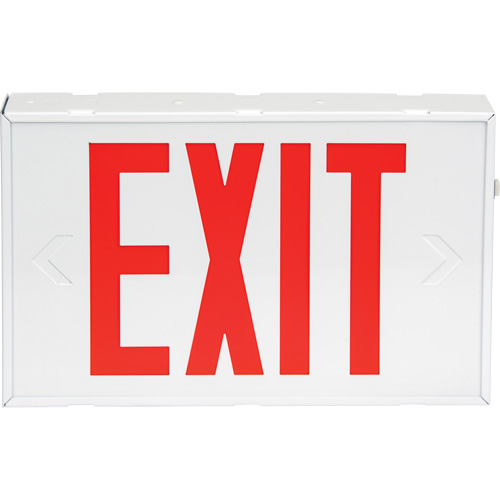 Exit Sign, LED, Battery Operated/Hardwired, 12-1/5" L x 7-1/2" W, English Solutions industrielles ALPHA
