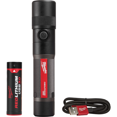 Lampe de poche 1100L &agrave; mise au point par torsion, DEL, 1100 lumens, Piles Rechargeable Solutions industrielles ALPHA