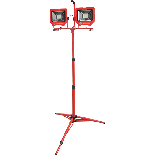 Baladeuses jumel&eacute;es avec tr&eacute;pied, DEL, 72 W, 8000 lumens, Boîtier en Aluminium Solutions industrielles ALPHA