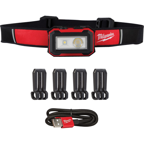 Lampe frontale magn&eacute;tique et lampe de travail, DEL, 450 lumens, 2,5 hres de fonctionnement, piles Rechargeable Solutions industrielles ALPHA