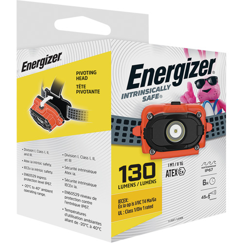 Intrinsically Safe&reg; Headlamp, LED, 130 Lumens, 6 Hrs. Run Time, AAA Batteries Solutions industrielles ALPHA
