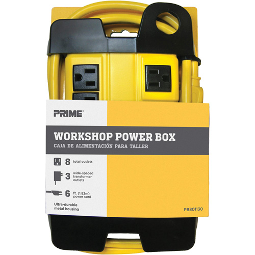 Bloc d'alimentation pour atelier, 8 Prise(s), 6', 15 A, 1875 W, 125 V Solutions industrielles ALPHA