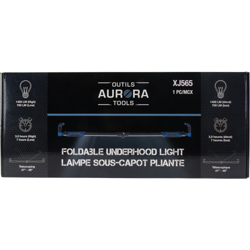 Baladeuse sous-capot pliante, Crochet, Rechargeable, 1400 lumens Solutions industrielles ALPHA