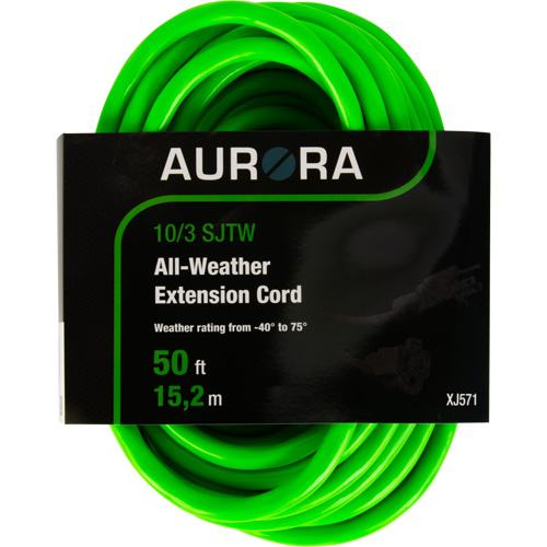 Industrial Extension Cord, All-Weather, SJTW, 10/3 AWG, 15 A, 50' Solutions industrielles ALPHA