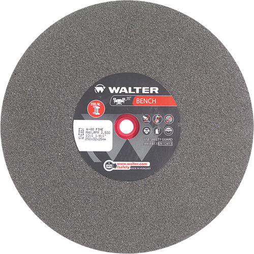 Bench Grinding Wheel, 10" x 1-1/4", 1" Arbor, 1 Solutions industrielles ALPHA